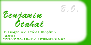 benjamin otahal business card